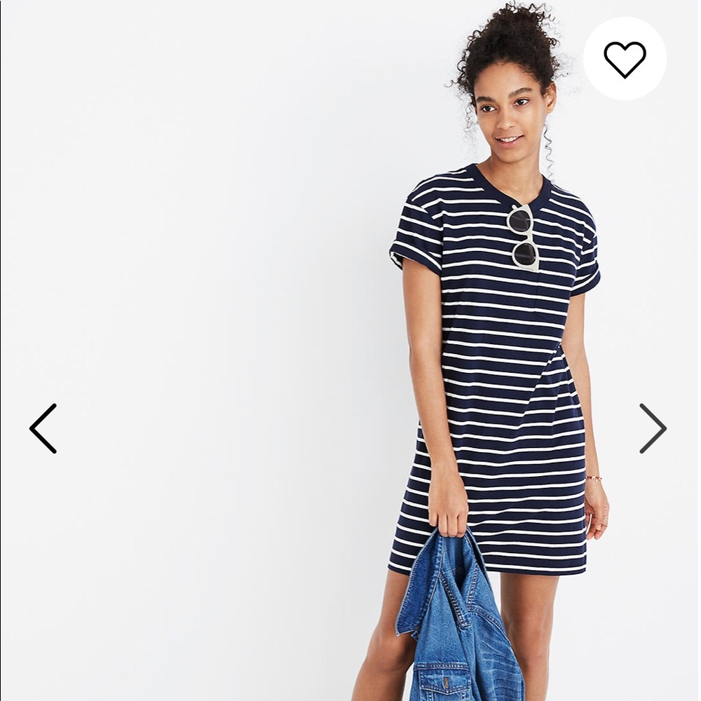 Madewell Striped Pocket Tee Dress
